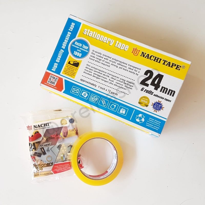 

(Bisa Cod) Lakban/Solasi Nachi Tape 24mm (plastik)