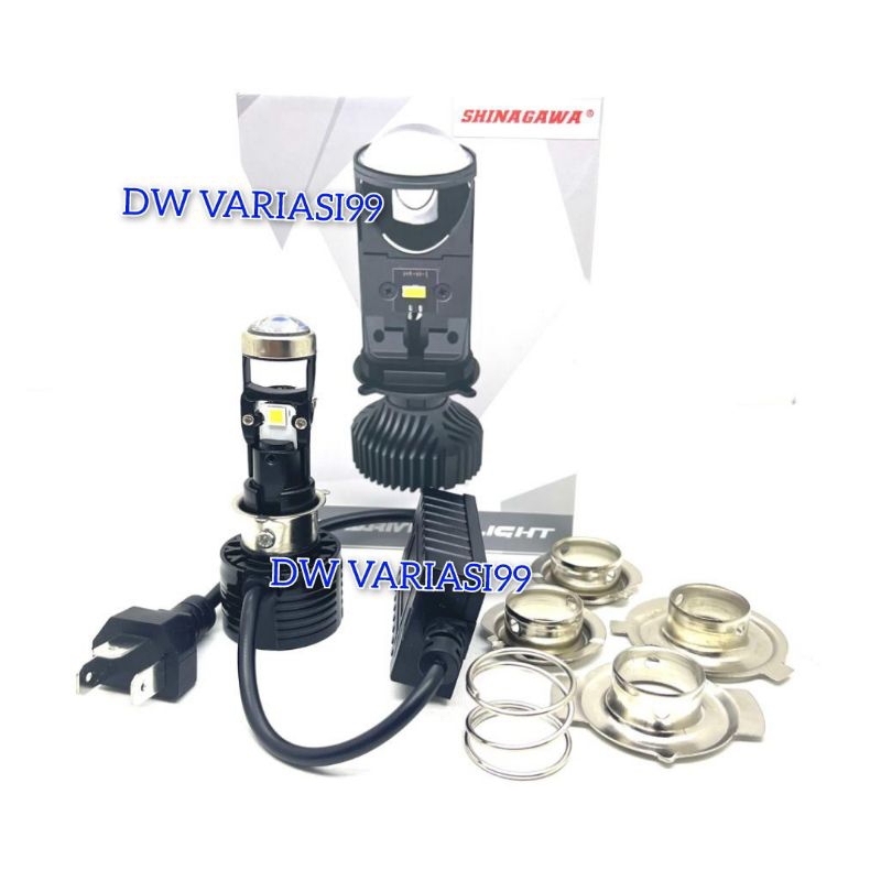 Lampu Utama Biled H6-H4 Projector Mini Projie Cut off
