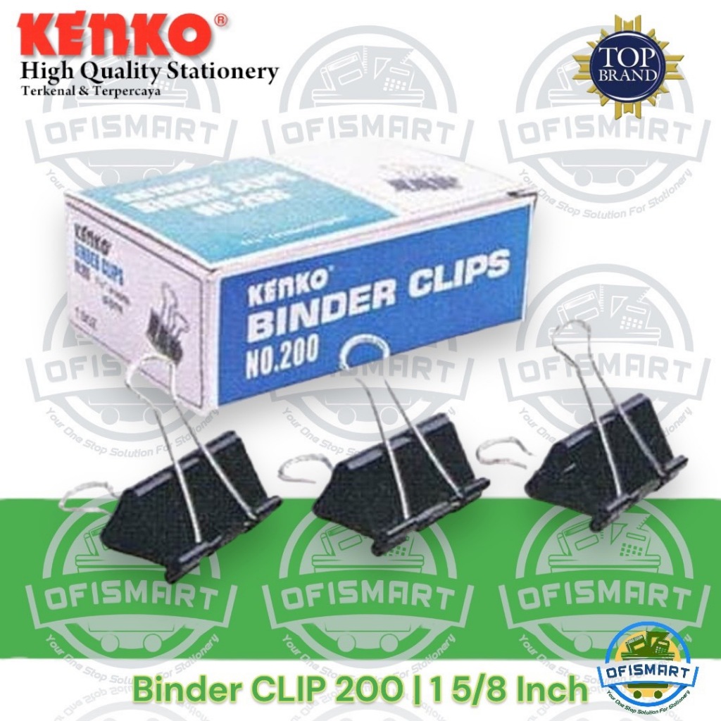 

Kenko Binder Clip Kertas No 200 - 41mm | @1Box Kecil