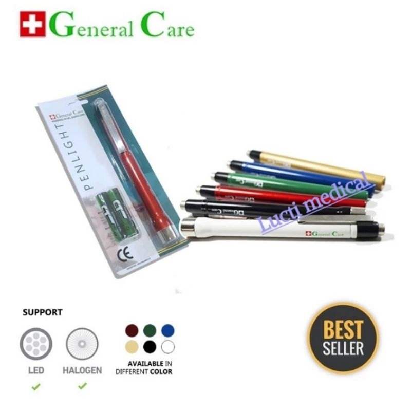 General Care Penlight LED senter nyala putih Senter medis Senter GC Senter medis Hologen