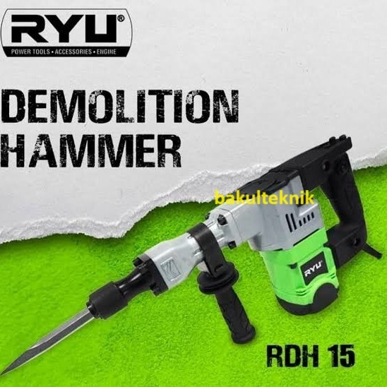 RYU JACK HAMMER MESIN BOR BOBOK ryu RDH15 DEMOLITION HAMMER
