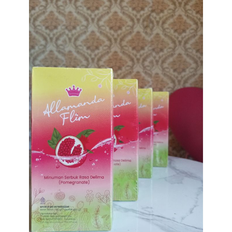 

allamanda flim / minuman serbuk rasa delima (pomegranate) 140gr /Box