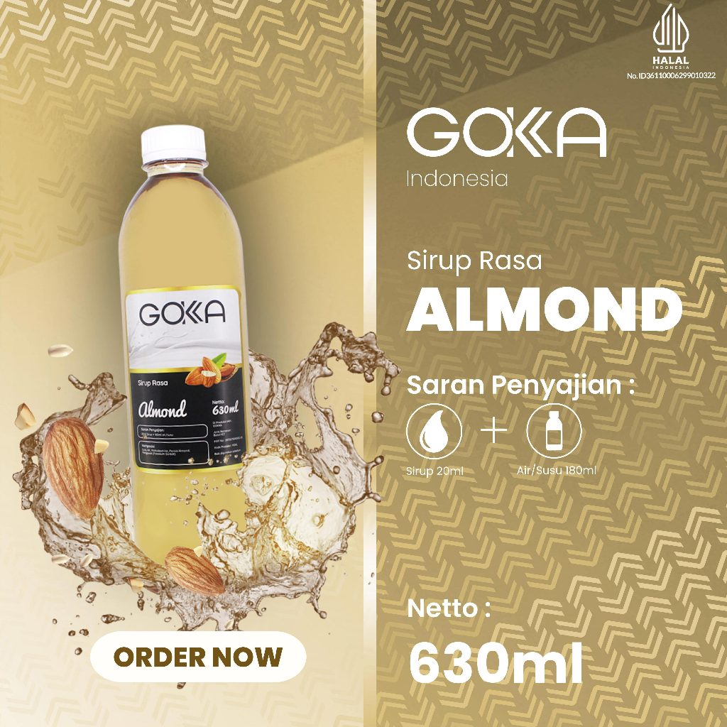 

Sirup Gokka Rasa Almond / Almond Syrup 630ml