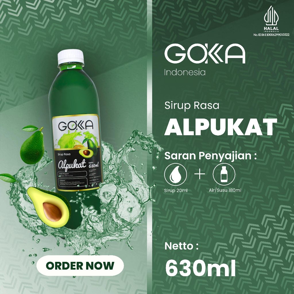 

Alpukat Syrup Gokka / Minuman Sirup Gokka Rasa Alpukat 630ml