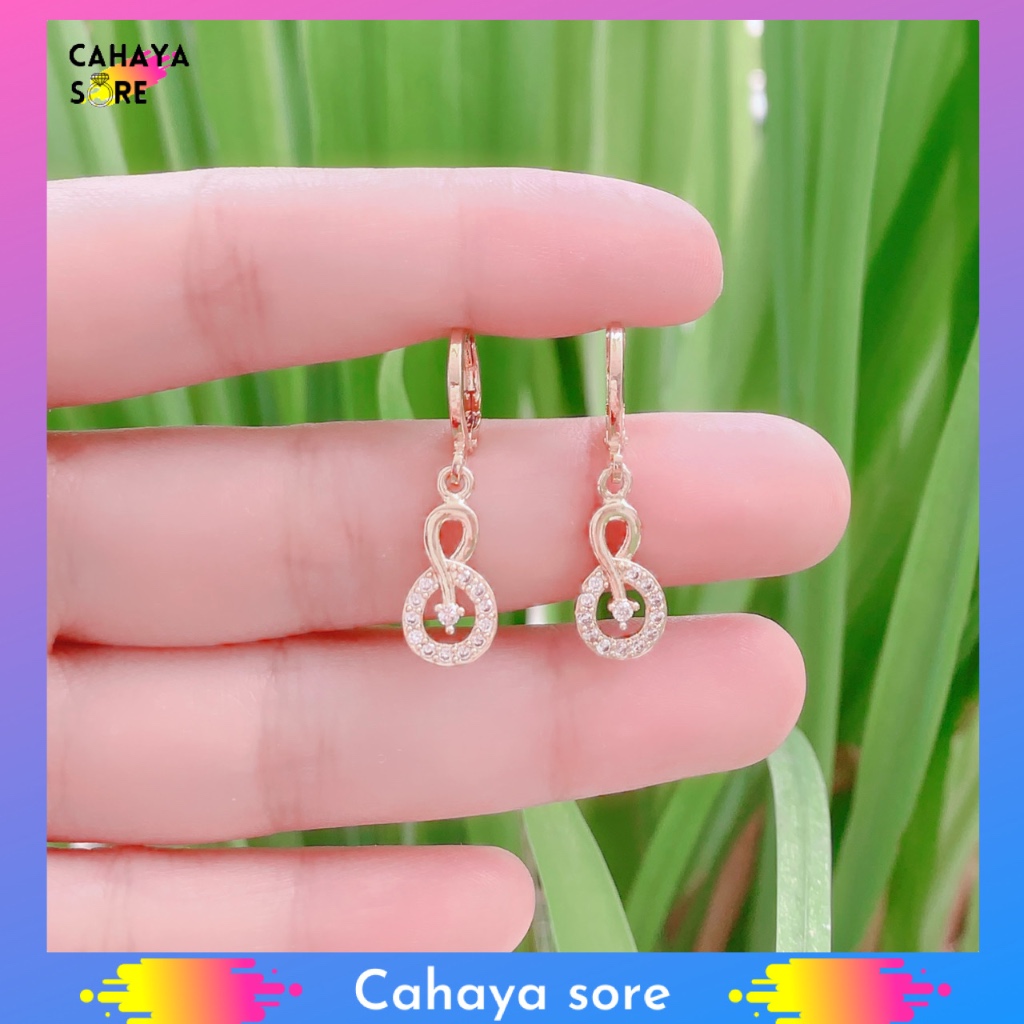 Anting Xuping Gold Anting Dewasa Model Clip Permata AD40