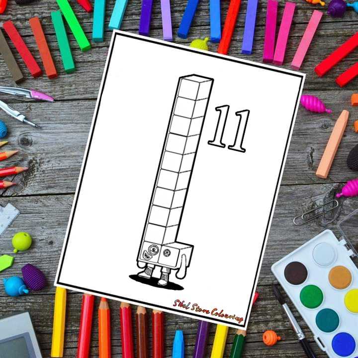 

Kertas Mewarnai Anak Seri Numberblocks Part II 11 - 20 (10 Lembar Gambar)