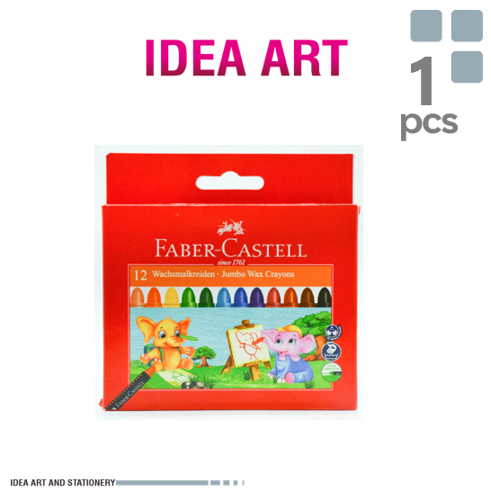 

Wax Crayon Jumbo Faber Castell Set 12 pcs Krayon Warna Anak