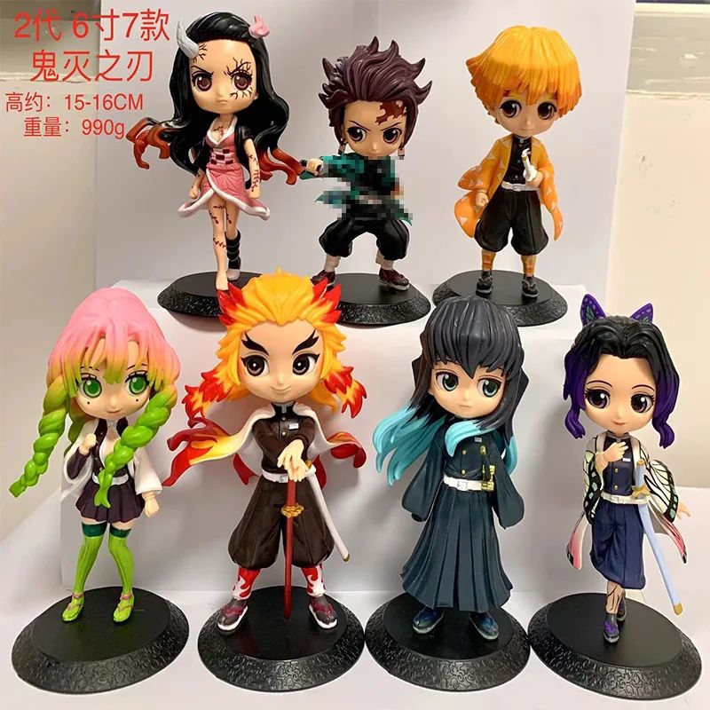 Qposket demon slayer chibi figure kimetsu no yaiba kamado tanjiro nezuko agatsuma zenitsu