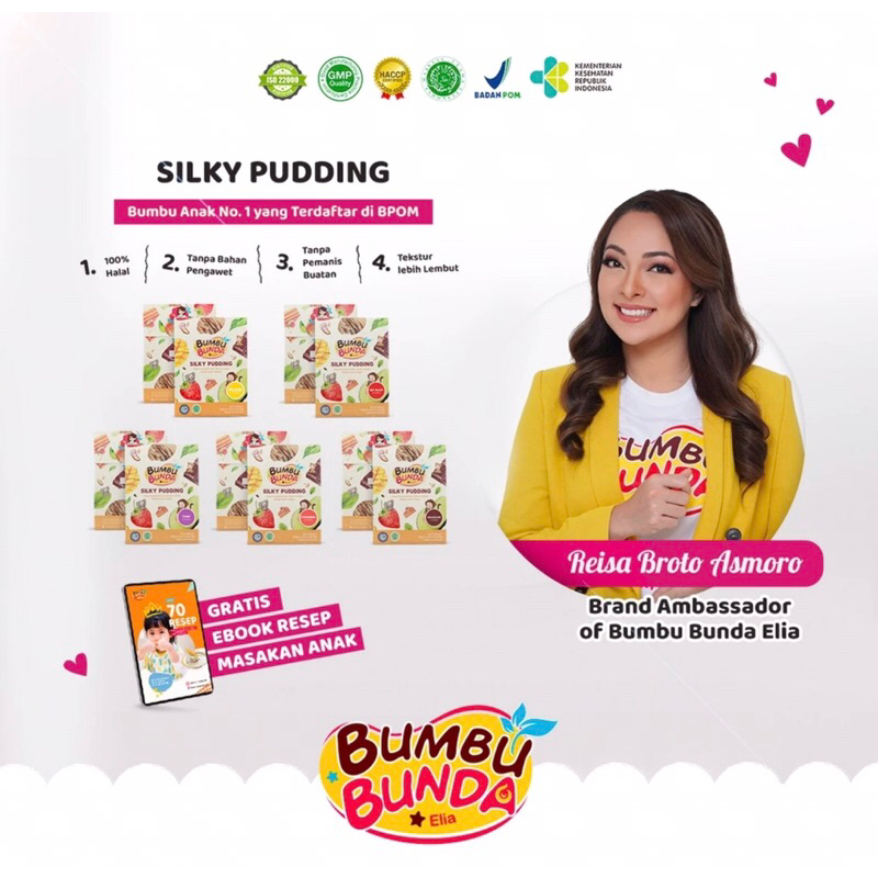 

Bumbu Bunda Elia Silky Pudding Anak / Snack MPASI / Silky Puding / Snack Bayi / Snack Anak / Cemilan Bayi / Cemilan Anak