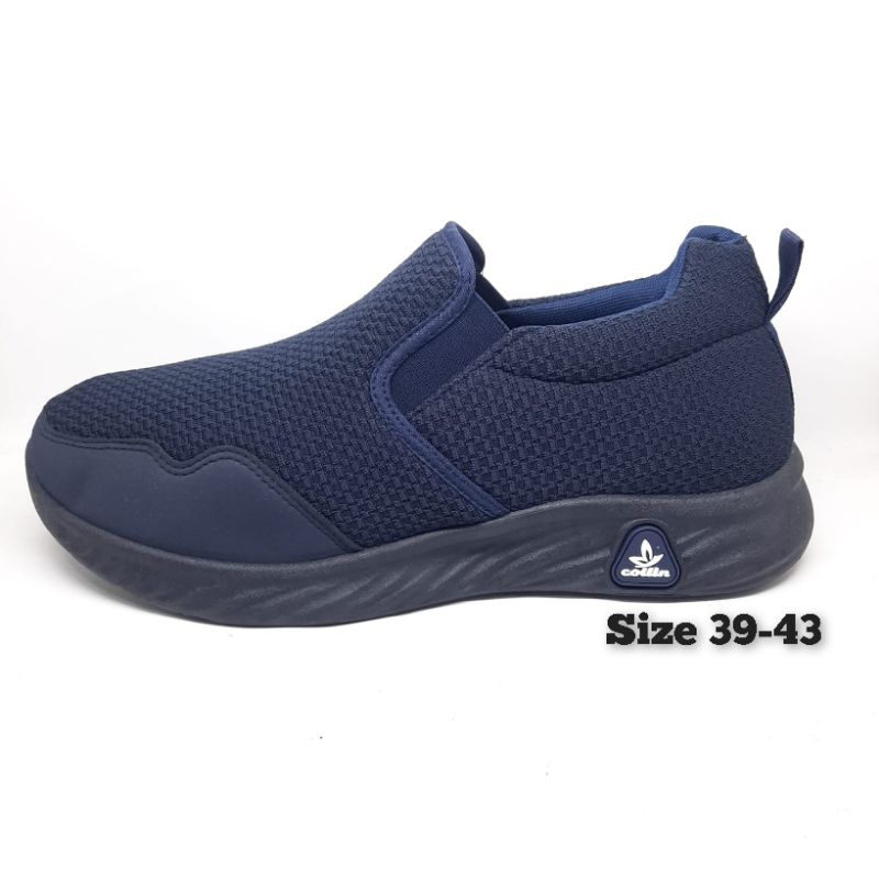 Sepatu Collin Slip On Navy Pria