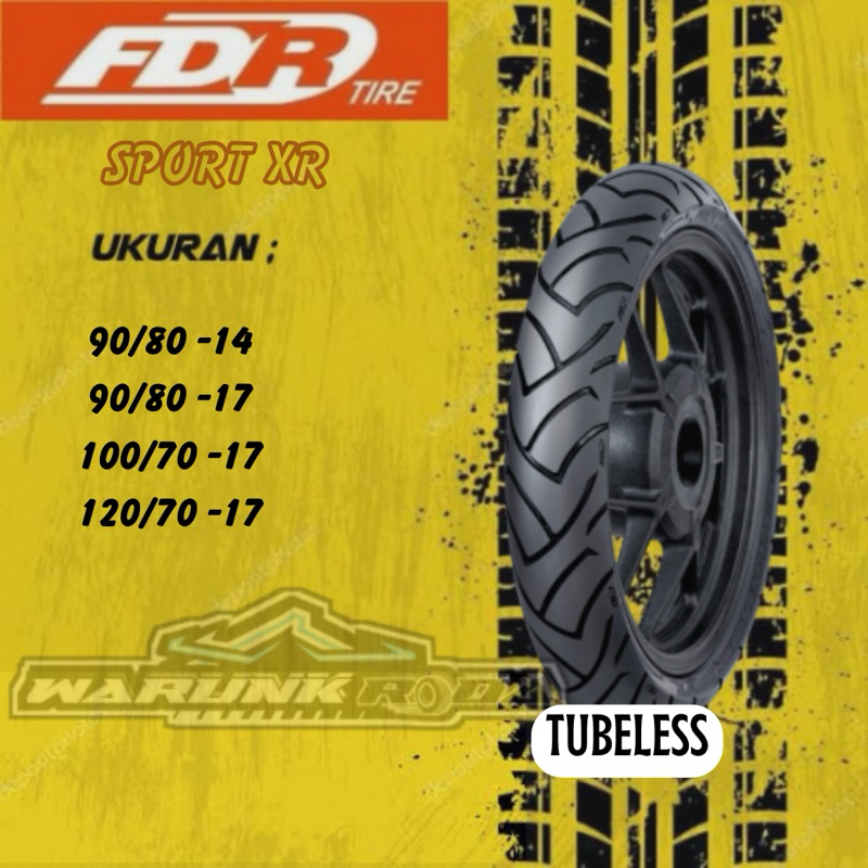 BAN MOTOR FDR SPORT XR 90/80 14, 90/80 17 SOFT COMPOUND TUBELESS