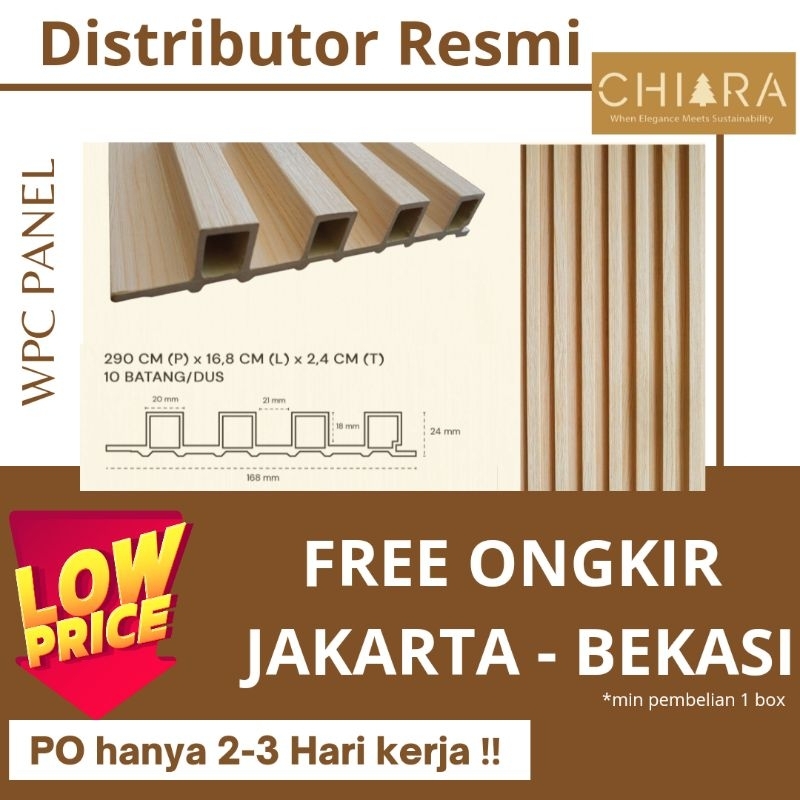 WPC Wall Panel, Wood Panel, Dekorasi Dinding, WPC Wood Panel, Gratis Ongkir