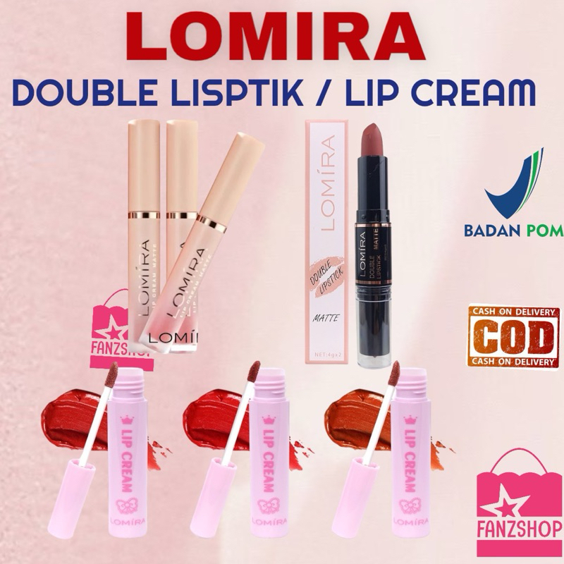 LIPSTIK LOMIRA LIP CREAM MATTE DOUBLE LIPSTIK LOMIRA