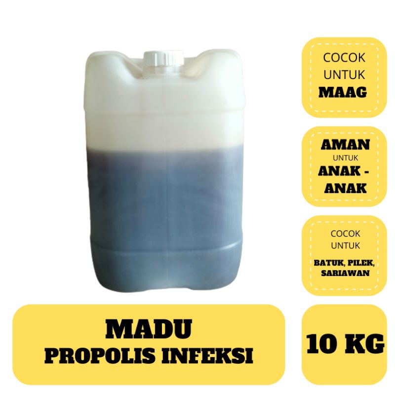 

READY STOK MADU PROPOLIS INFEKSI KEMASAN JURIGEN 10KG HASIL PETERNAKAN TAWON RIMBA RAYA