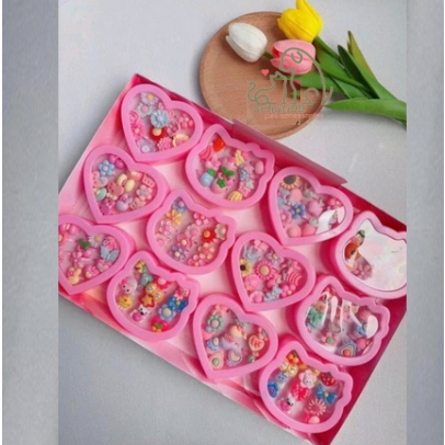 Mainan kotak perhiasan cincin plastik anak perempuan