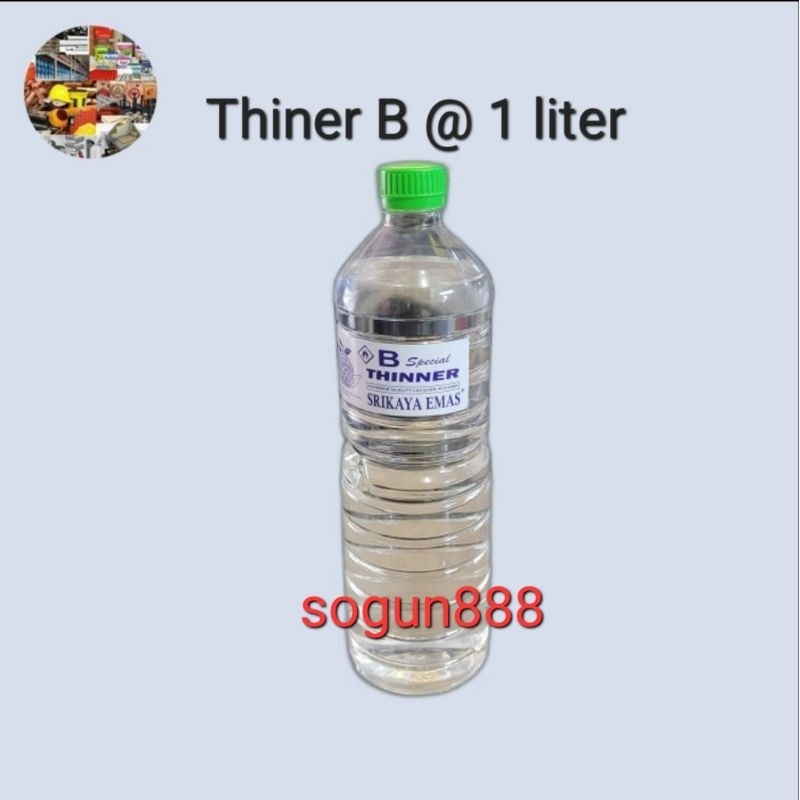 

Thiner B @ 1 liter. Pencair cat. Minyak cat.