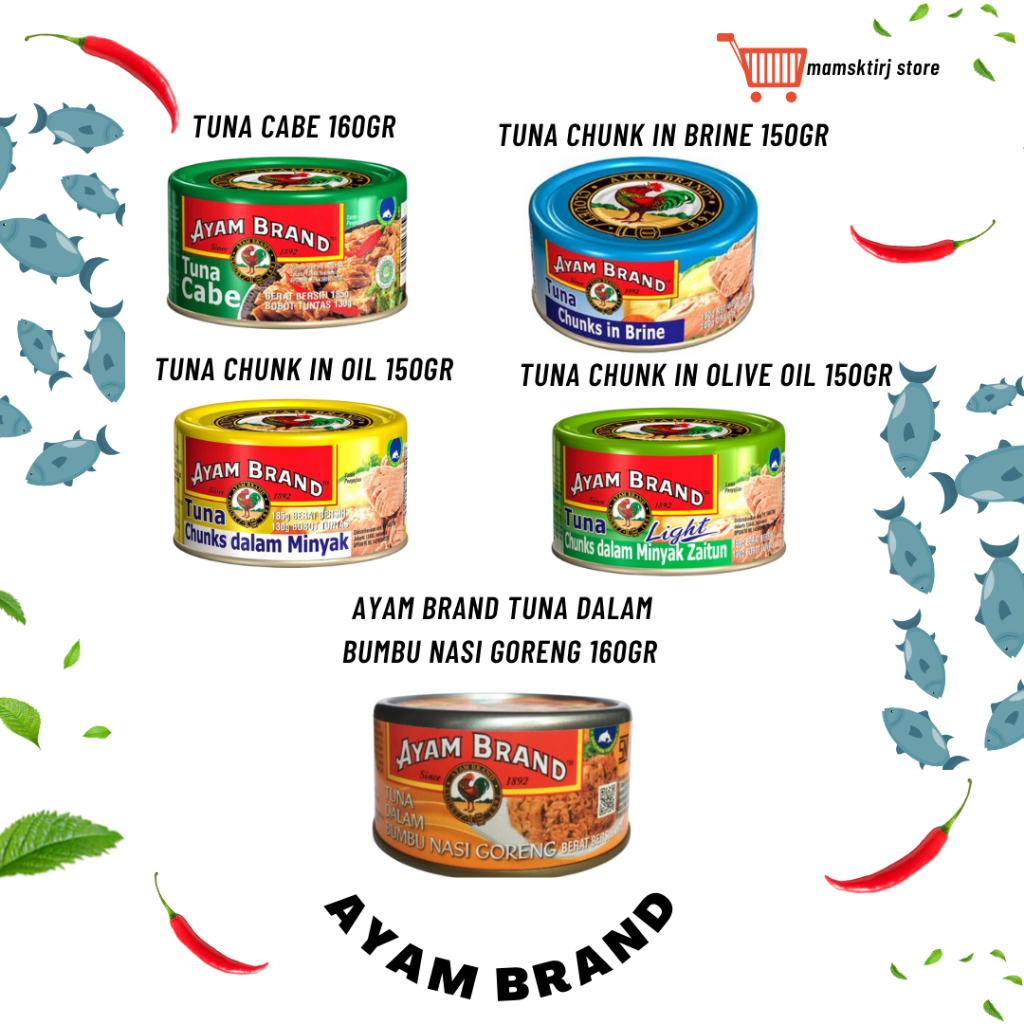 

AYAM BRAND TUNA SIZE 150 GR & 160 GR