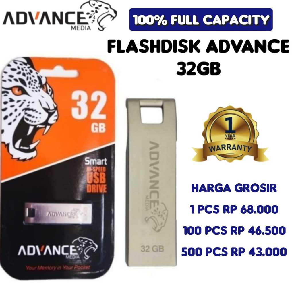 ADVANCE MEDIA USB FLASHDISK FD 2.0 32GB METALLIC- FLASH DISK U DISK USB 2.0 Flash Drive 32Gb