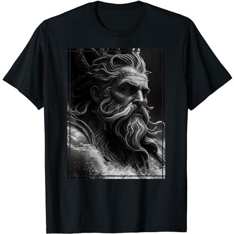 BAJU KAOS Unisex Ancient Greek God Zeus, Mount Olympus Greek Mythology T-Shirt