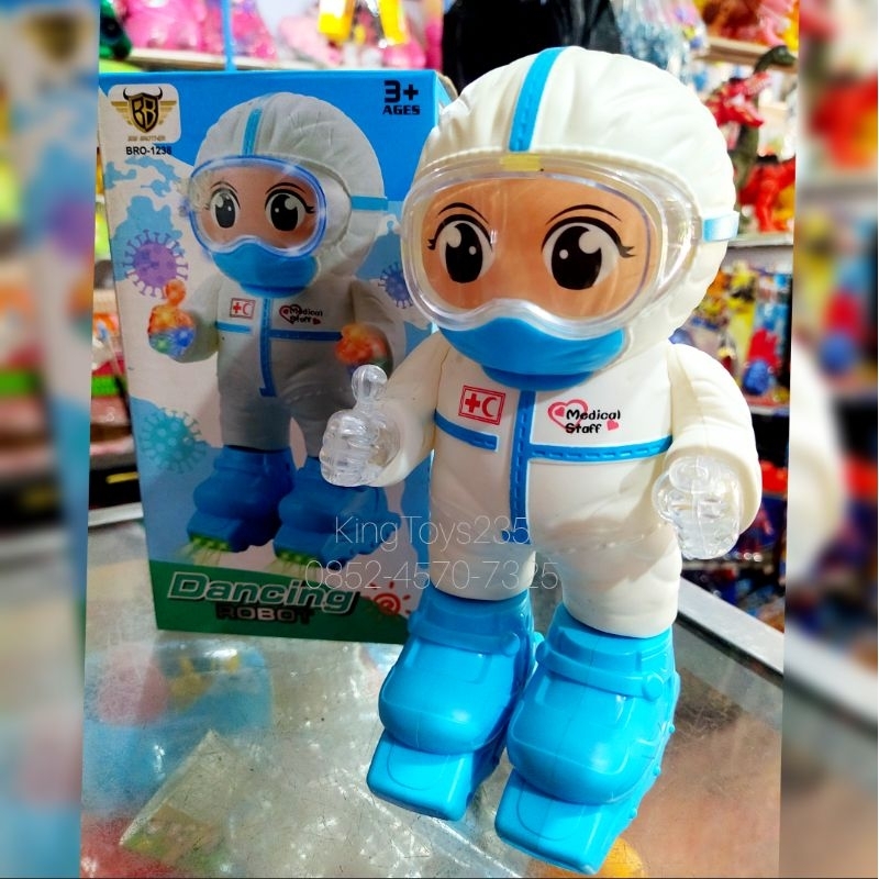 Mainan Anak Petugas Kesehatan Dokter Suster Perawat Bonus Batrai Musik Lampu Lagu Suara Joget Goyang