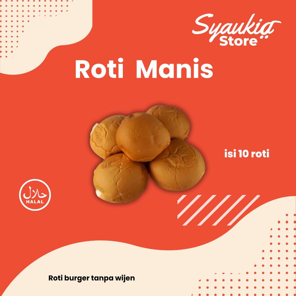 

Roti burger polos biasa kecil isi 10