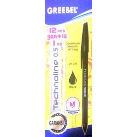 

Pulpen Technoline Greebel warna hitam ( pak )