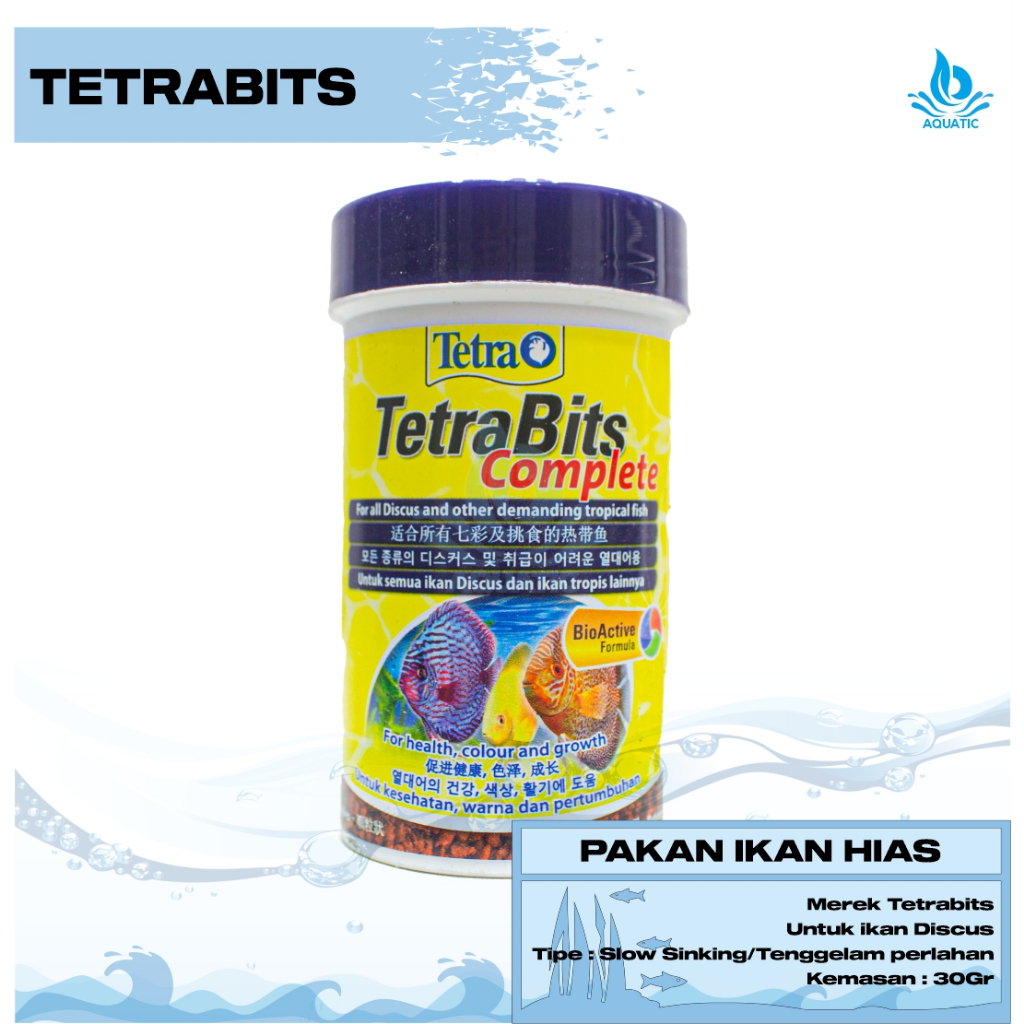 TetraBits Complete Tetra Bits 30gr Pakan Ikan Discus 30 gram