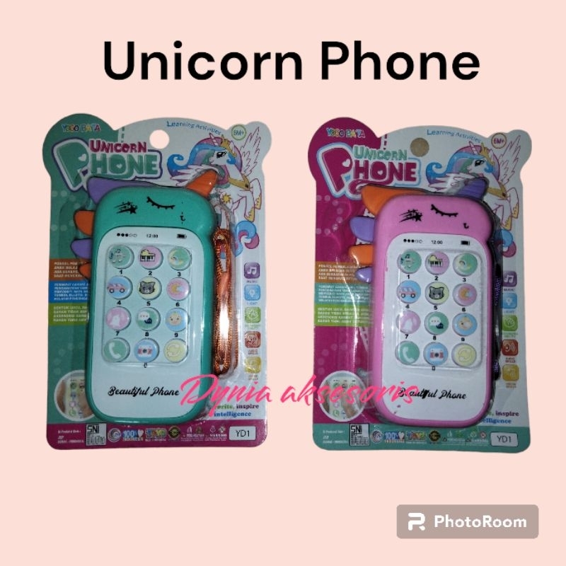 Mainan anak HP UNICORN murah main edukasi suara phone kuda lucu termurah berkualitas musik bayi