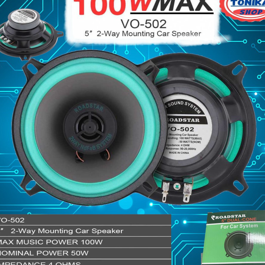 Best Produk ROADSTAR Driver Speaker Subwoofer Mobil HiFi 4 / 5 / 6.5 Inch 100W 1 PCS speaker pintu m