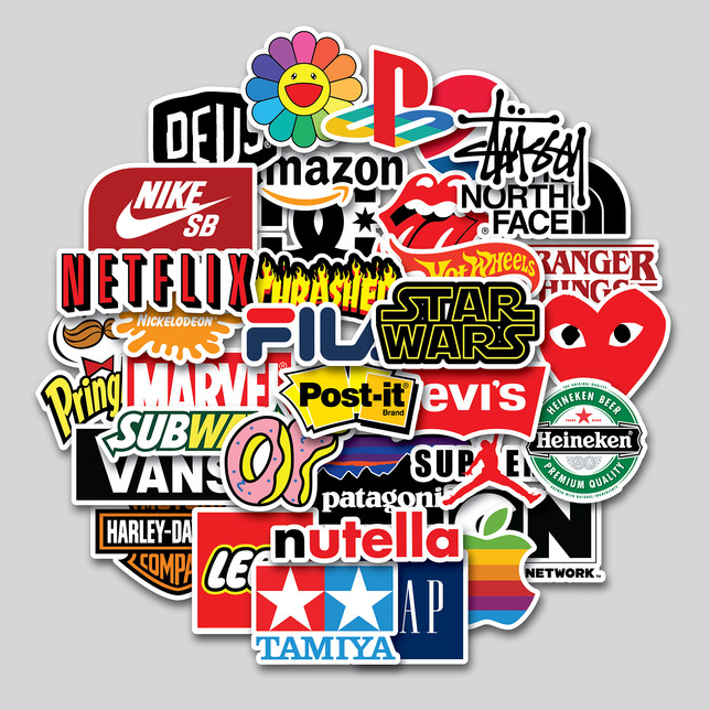 

PAKET MEWAH STICKER PACK BRAND LOGO 2 | STICKER TUMBLER | STIKER LAPTOP KOPER HELM