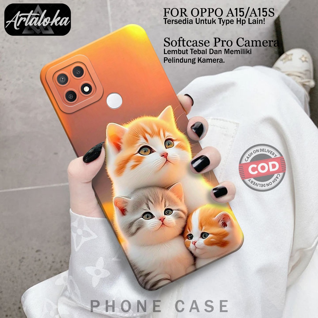 Case Hp Oppo A15/A15S Terbaru - Fashion Case Kucing - Softcase Oppo A15/A15S - Casing Oppo A15/A15S 