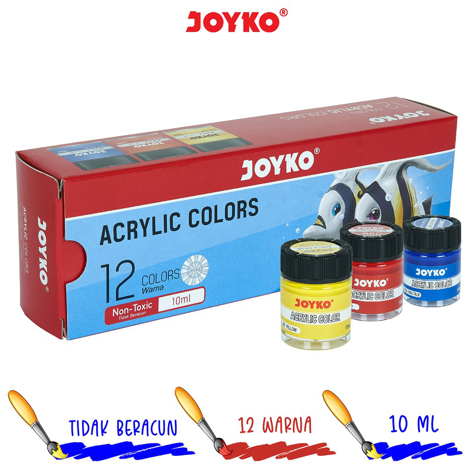 

Ready Stock Cat Akrilik Acrylic Color Joyko ACC-10ML