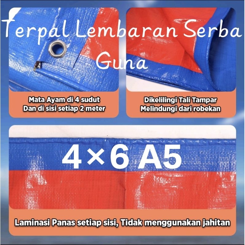 Terpal Plastik 4x6 A5 awet tebal berkualitas