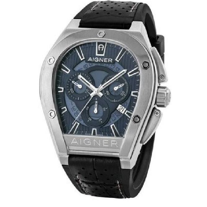 Original 100% JAM TANGAN PRIA AIGNER A150101 PASERO BLUE NAVY -DIAL BLACK LEATER STREP -Garansi Resm