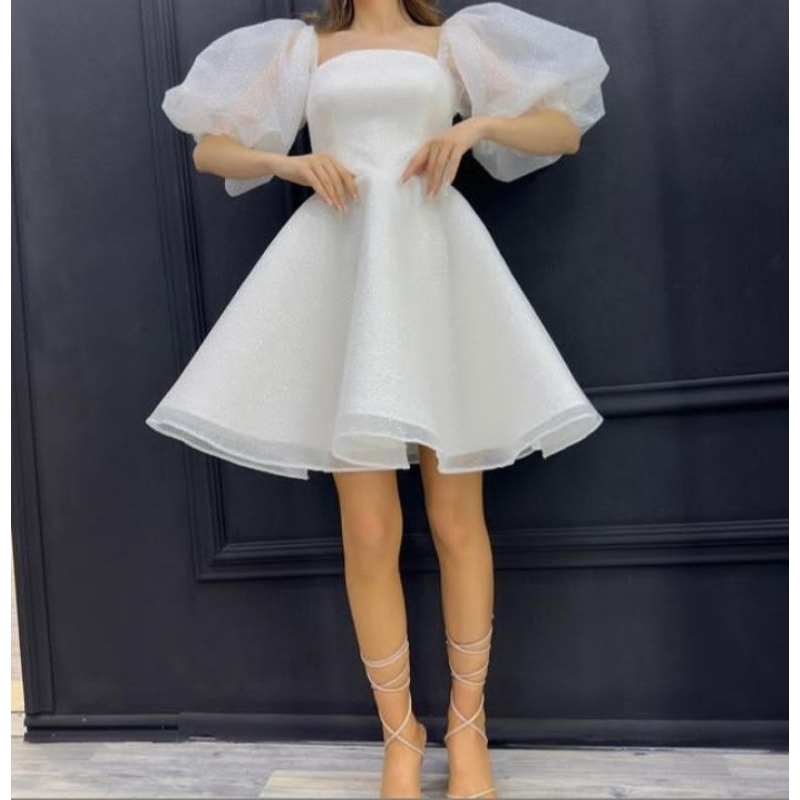 Gaun pesta organza Dress pesta