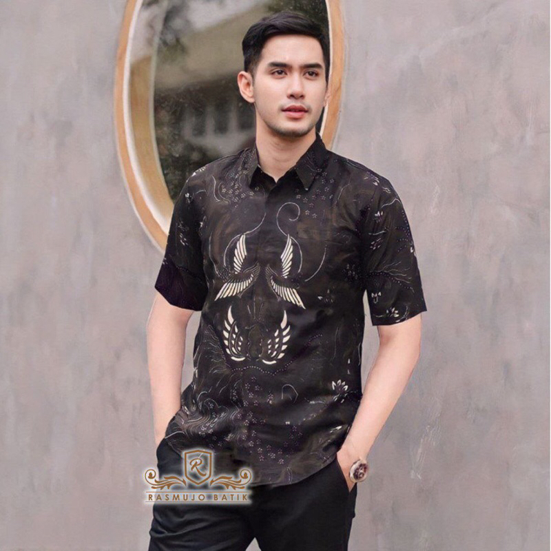 TERBARU Couple sweet || couple batik ayah dan anak cowok BATIK Hitam Bati Hitam Coklat Kemeja Batik Dewasa Kemeja batik kid’s Kemeja