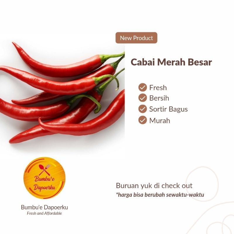 

Cabai Merah Besar | Kirim Instan | Fresh Product
