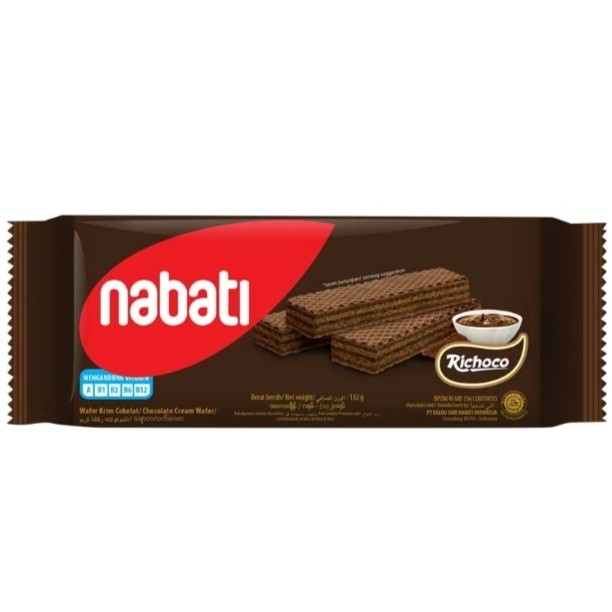 

Richoco Nabati wafer cream cokelat 122 gr