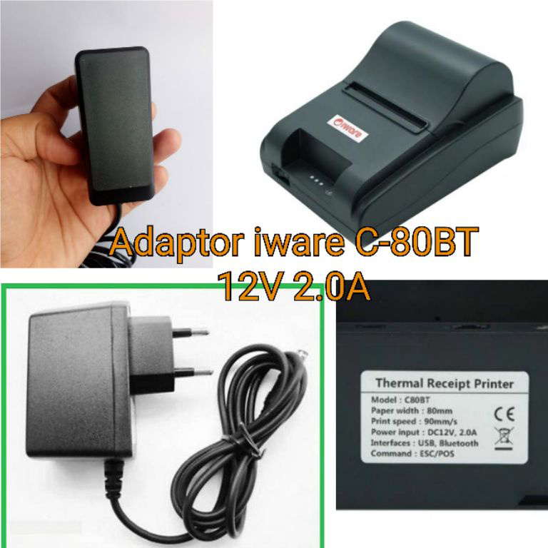 

☄️New event✨ Adaptor Charger Printer iware C-80BT IW-58AC 12V 2.0A