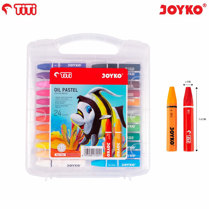 

➶⁎✶ JOYKO TITI CRAYON OIL PASTEL / KRAYON MINYAK JOYKO 24 WARNA OP-24S MURAH BERKUALITAS