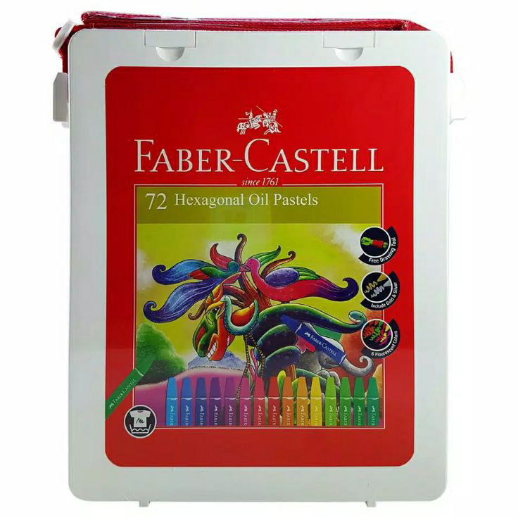 

↔✢❅ Crayon Faber Castell / Hexagonal Oil Pastel Faber Castell 72 Warna