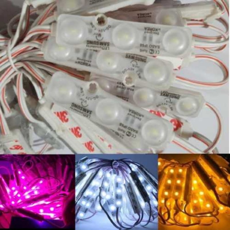 modul led  samsung  3 mata  dc 12 volt aksesoris otomotif