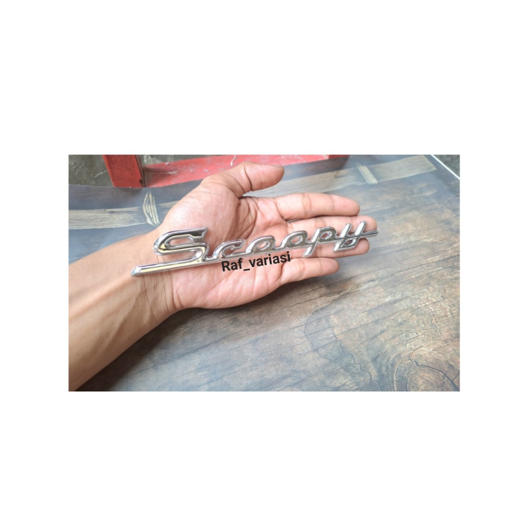 Emblem Scoopy Chrome / Emblem Scoopy Fi Karbu / Emblem Scoopy / Honda Scoopy