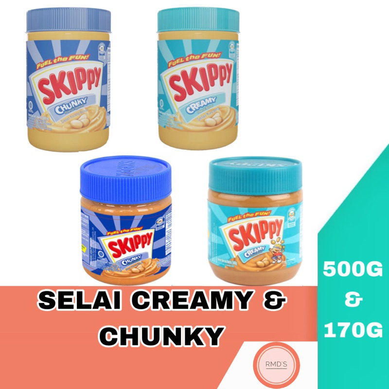 

SKIPPY SELAI 170 GRAM / 170 GR / Skippy chunky (biru) / Skippy Creamy (Ijo)