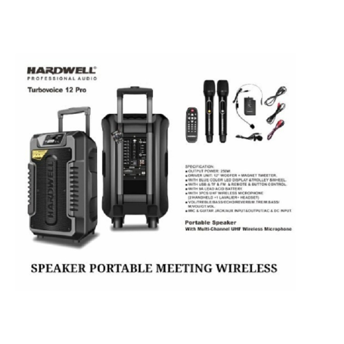 Speaker Aktif Portable 12 Inch hardwel TURBOVOICE 12 PRO original