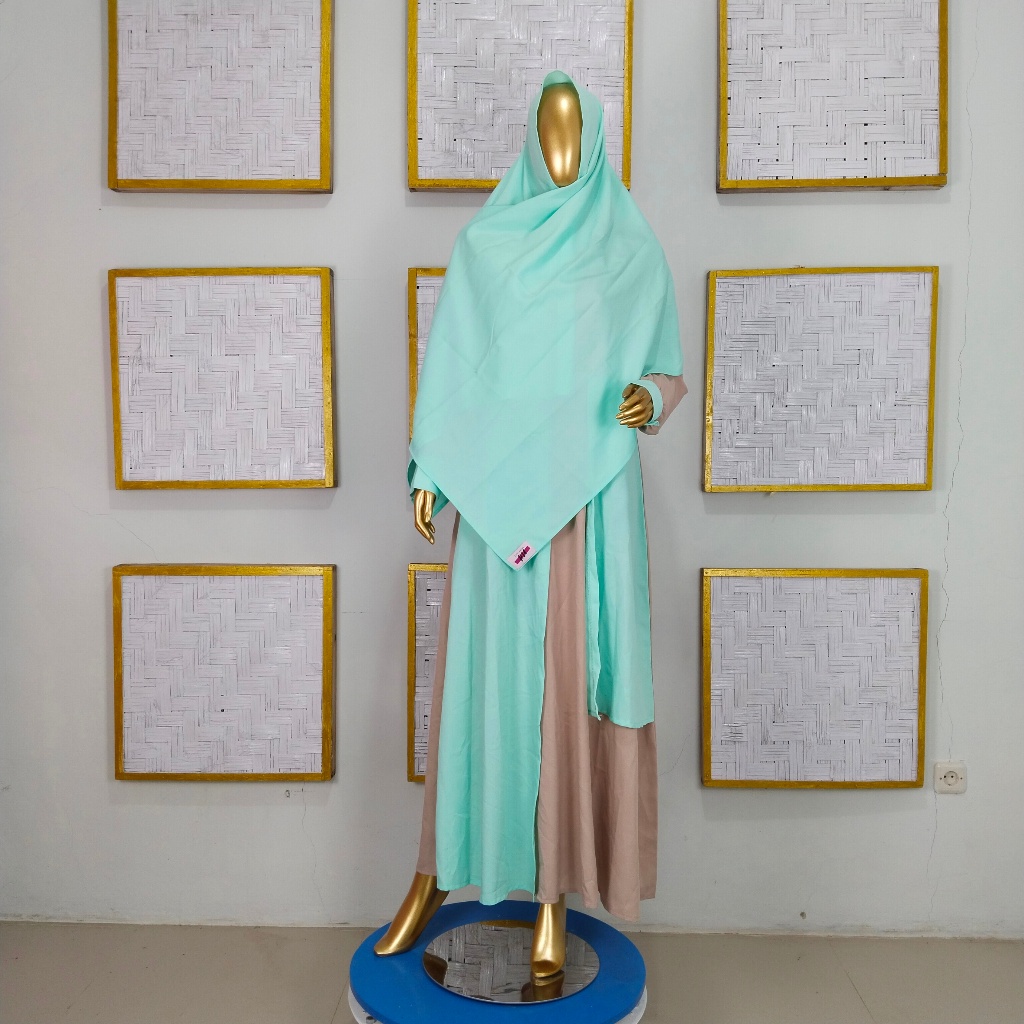 Gamis Wanita Premium Milo Hijau Mint