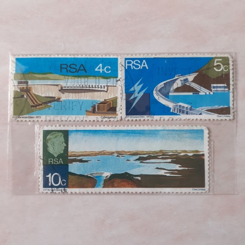 

Perangko Afrika Selatan H.F. Verwoerd-dam Tahun 1972 set lengkap 3pcs
