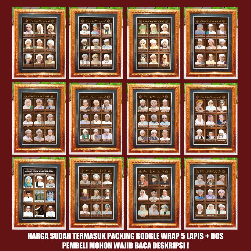 FOTO ULAMA NUSANTARA KYAI HABAIB +PIGORA KACA 10RS (30x40cm)