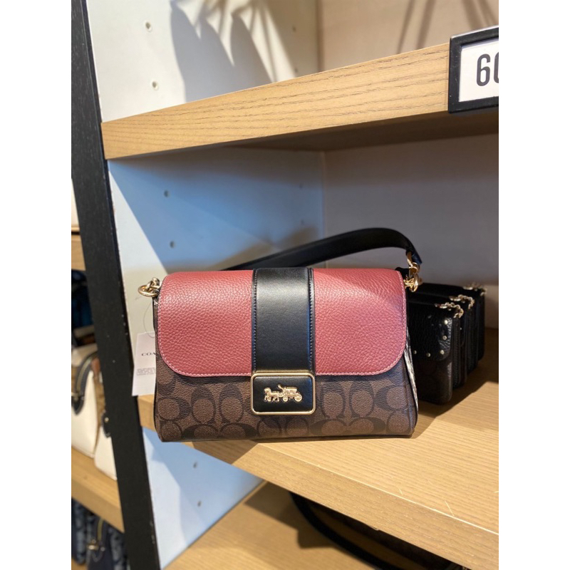 tas wanita coach original grace shoulder bag signature