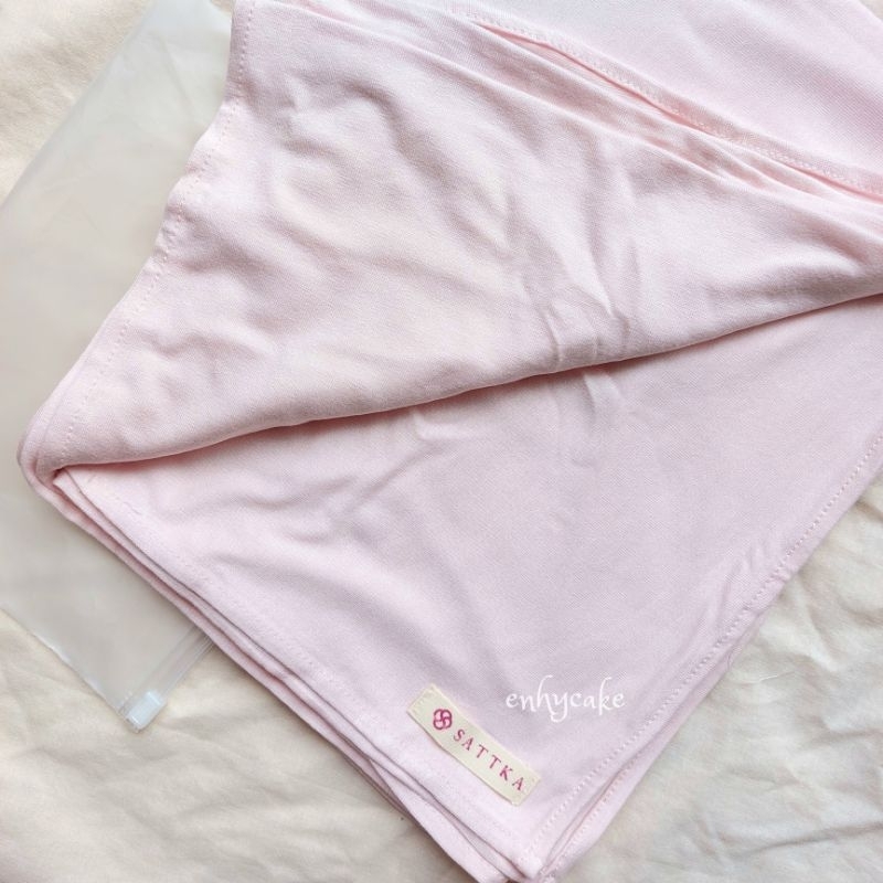 BOOKED | Pashmina Kaos Airflow Regular Sattka Basic Warna Rosequartz Baby Soft Pink Jersey Cotton Sh